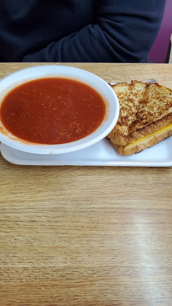 Chili Soup and Grilled Cheese